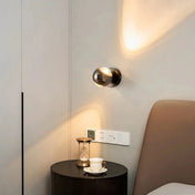 Applique murale LED ronde blanche ou noire en aluminium — vue 2