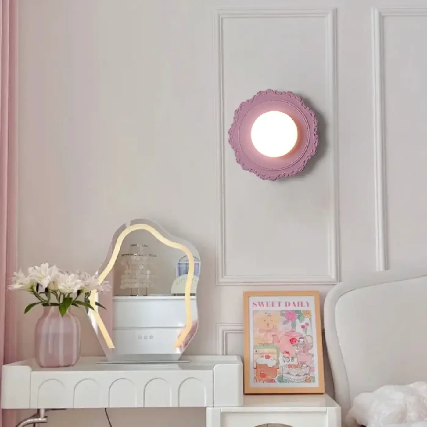 Applique murale LED ronde colorée en aluminium — vue 3