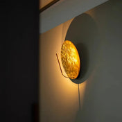 Applique murale LED ronde effet lune en laiton IP65 — vue 2