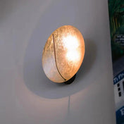 Applique murale LED ronde effet lune en laiton IP65 — vue 3