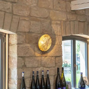 Applique murale LED ronde effet lune en laiton IP65 — vue 4