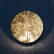 Applique murale LED ronde effet lune en laiton IP65 — vue 5