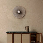 Applique murale LED ronde en bois vintage IP65 — vue 1