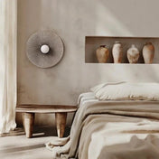 Applique murale LED ronde en bois vintage IP65 — vue 4