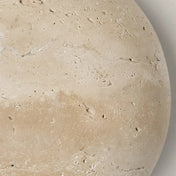 Applique murale LED ronde en marbre blanc et métal — vue 3