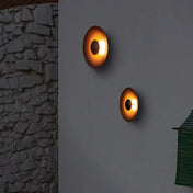 Applique murale LED ronde en métal beige 30 à 45 cm — vue 2