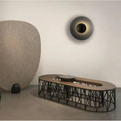 Applique murale LED ronde en métal noir scandinave — vue 3