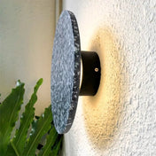 Applique murale LED ronde en pierre grise trois tailles — vue 2