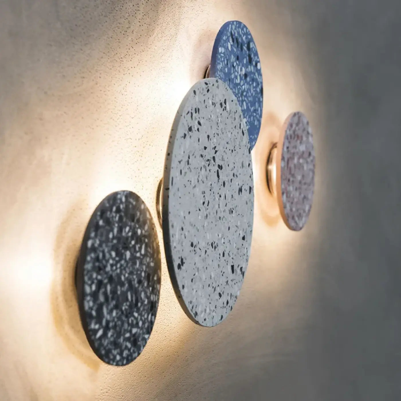 Applique murale LED ronde en pierre grise trois tailles — vue 7