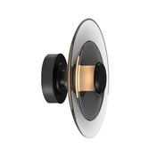 Applique murale LED ronde en verre et métal gris 10 W — vue 5
