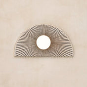Applique murale LED ronde en verre noir et beige — vue 1