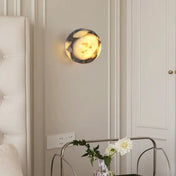 Applique murale LED ronde marbre noir IP65 — vue 1