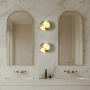Applique murale LED ronde marbre noir IP65 — vue 2