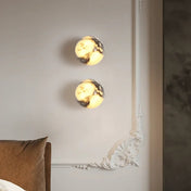 Applique murale LED ronde marbre noir IP65 — vue 3