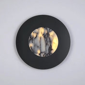 Applique murale LED ronde noire marbre et métal 12 W — vue 3