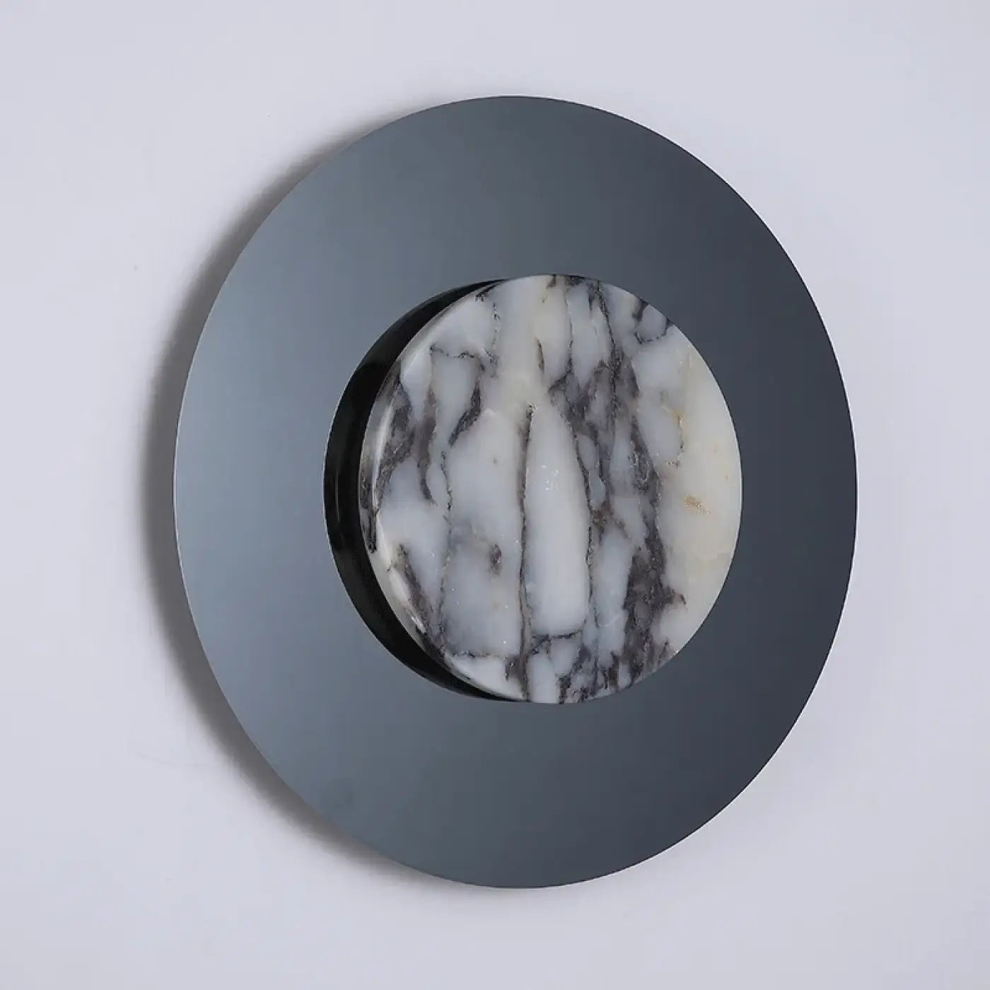 Applique murale LED ronde noire marbre et métal 12 W — vue 5