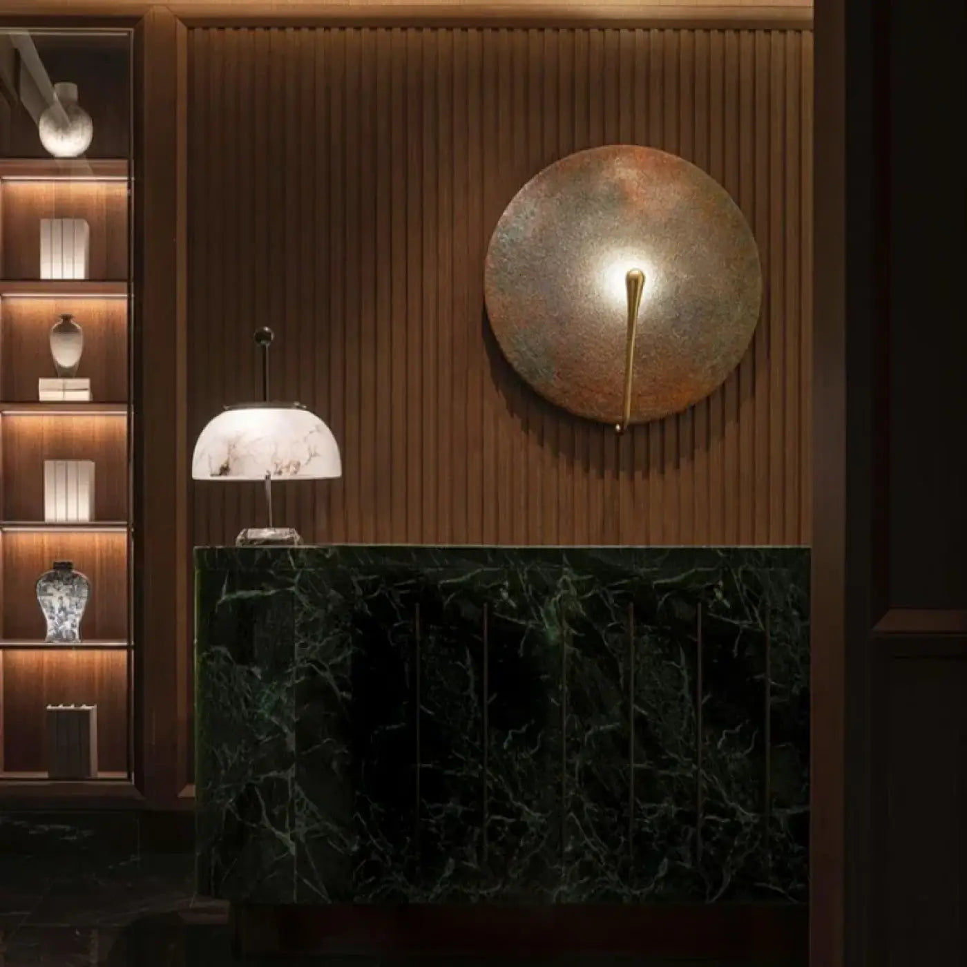 Applique murale LED ronde style vintage industriel IP65 — vue 3