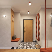 Applique murale LED rouge ochra globe opalin IP44 — vue 12