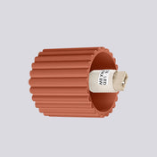 Applique murale LED rouge ochra globe opalin IP44 — vue 4