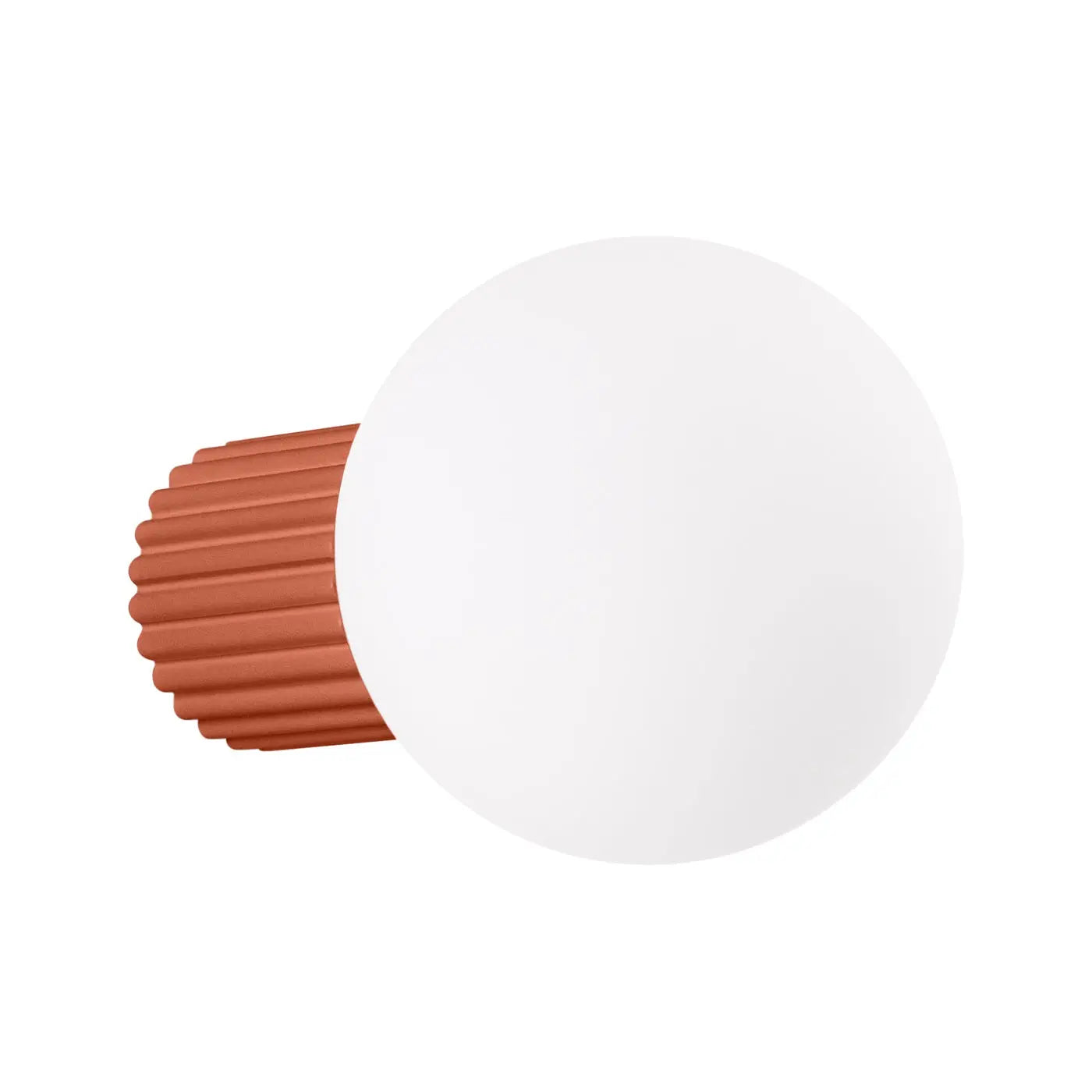 Applique murale LED rouge ochra globe opalin IP44 — vue 8