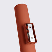 Applique murale LED rouge ocre 2 lumières en acier — vue 4