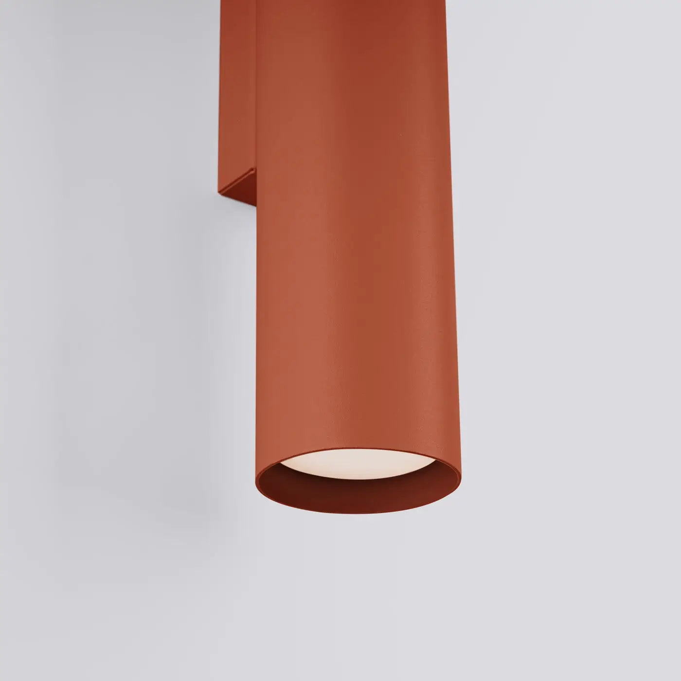 Applique murale LED rouge ocre 2 lumières en acier — vue 5