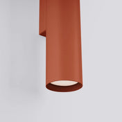Applique murale LED rouge ocre 2 lumières en acier — vue 5