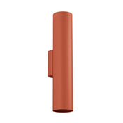 Applique murale LED rouge ocre 2 lumières en acier — vue 6