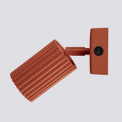 Applique murale LED rouge ocre cylindrique avec interrupteur — vue 3