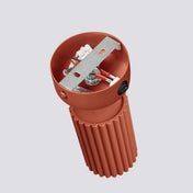 Applique murale LED rouge ocre cylindrique avec interrupteur — vue 4