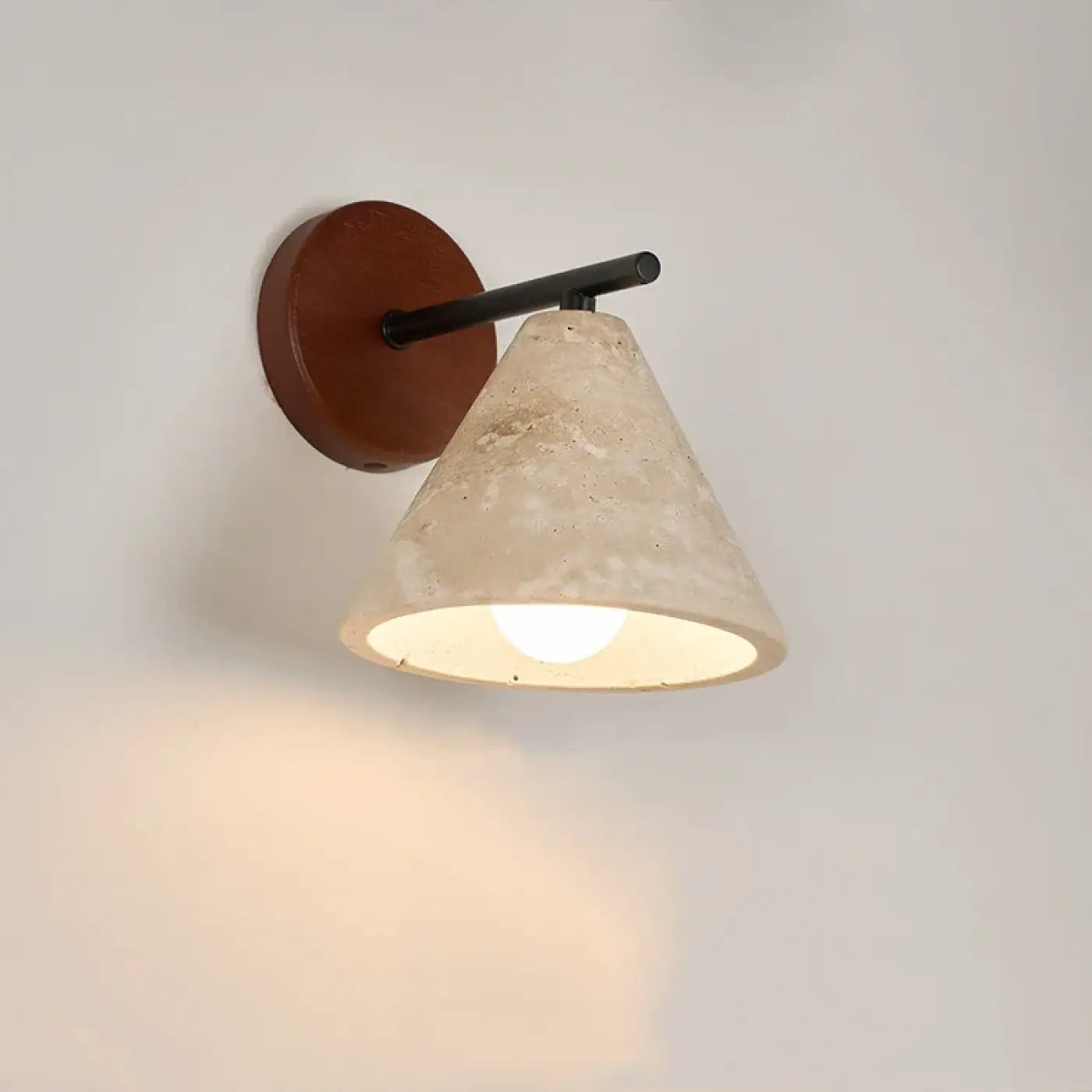Applique murale LED scandinave abat-jour conique beige — vue 4