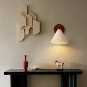 Applique murale LED scandinave abat-jour conique beige — vue 5