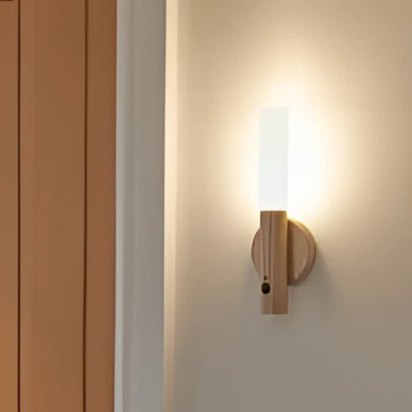 Applique murale LED scandinave beige et marron réglable — vue 3