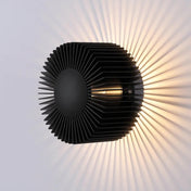 Applique murale LED soleil en aluminium or rose — vue 3