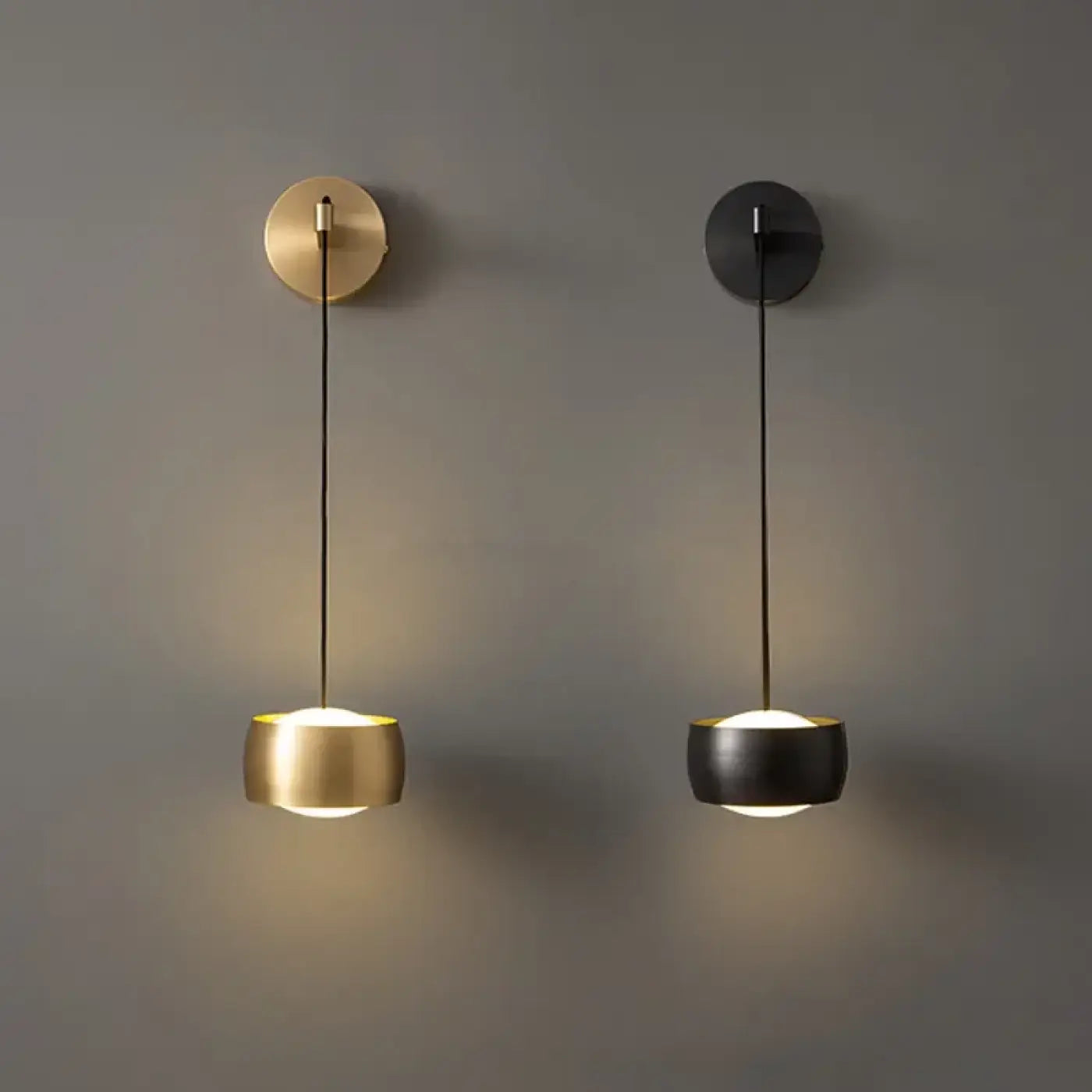 Applique murale LED suspendue dorée ou noire 4 lumières — vue 3