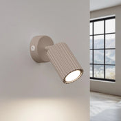 Applique murale LED taupe avec interrupteur en aluminium — vue 1