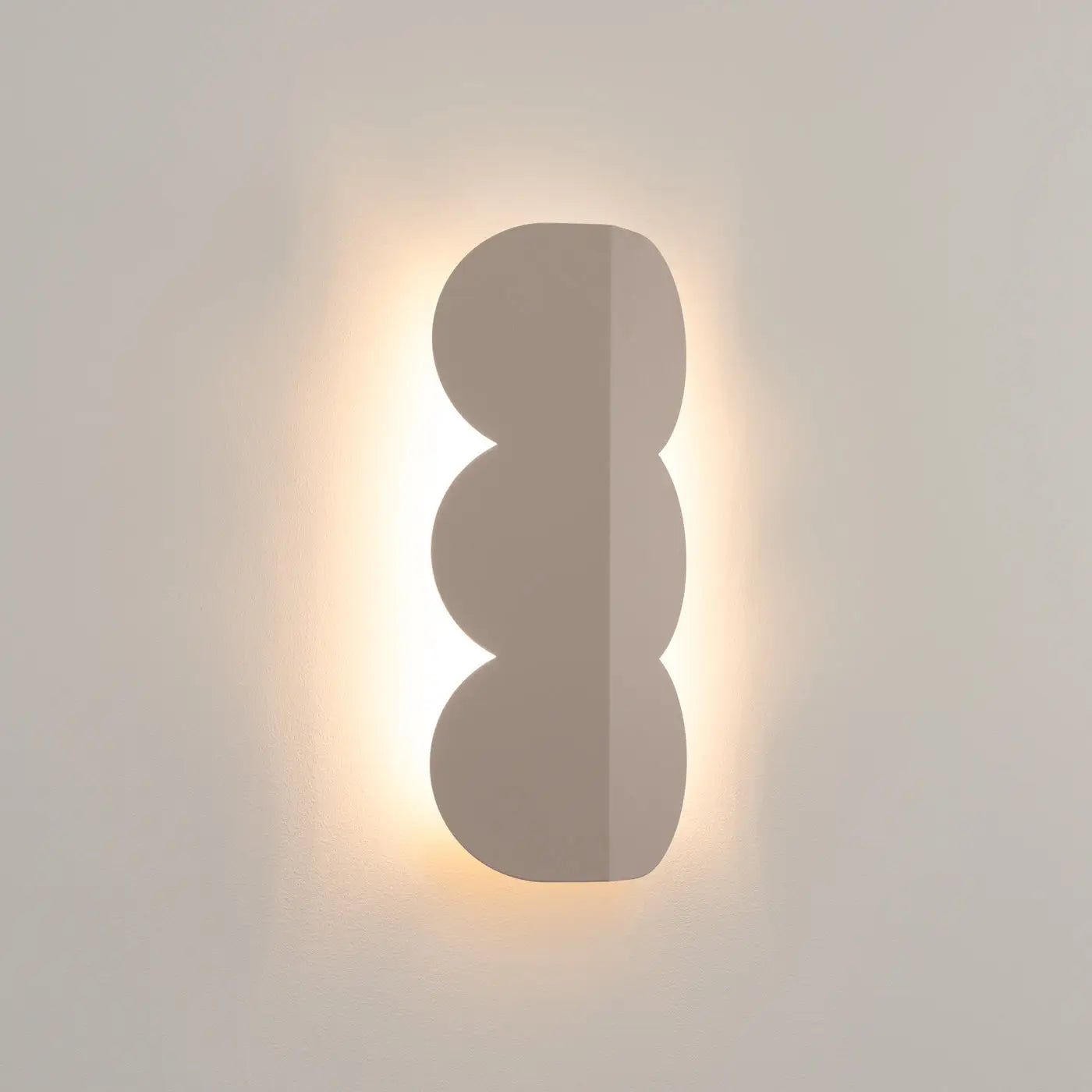 Applique murale LED taupe en résine forme biscuit — vue 7