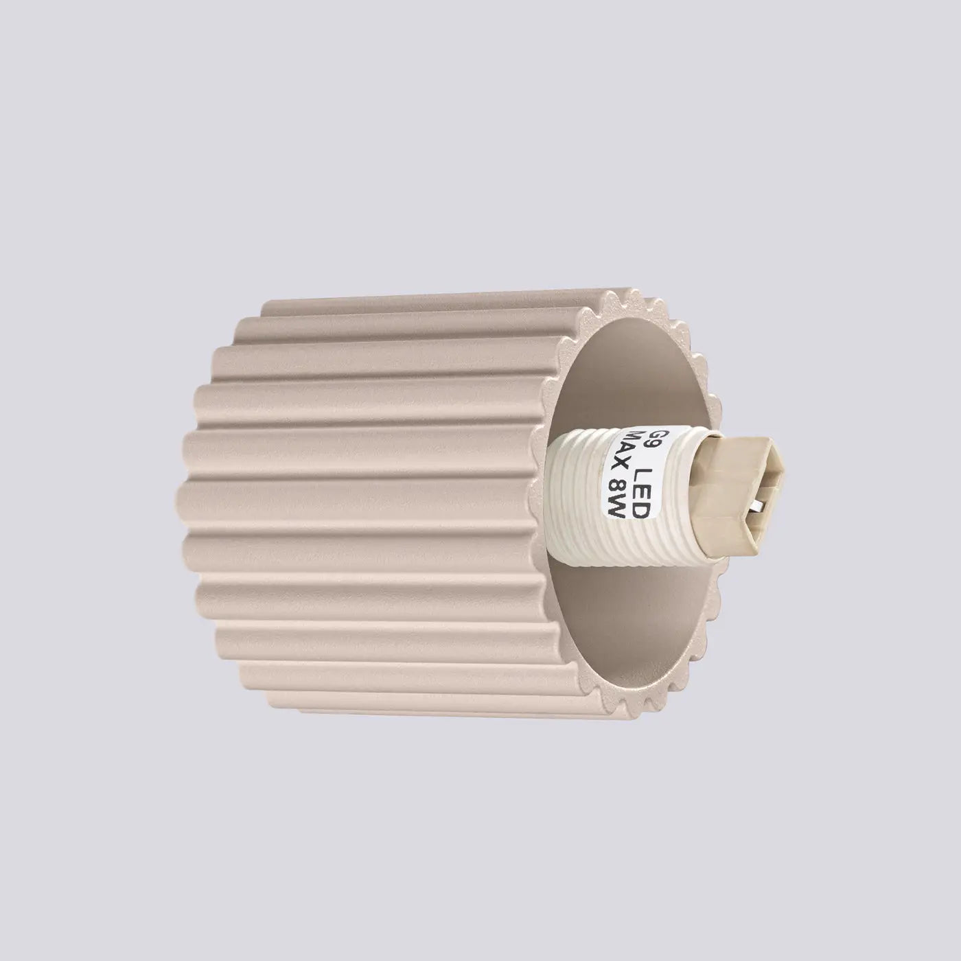Applique murale LED taupe globe opalin acrylique — vue 4