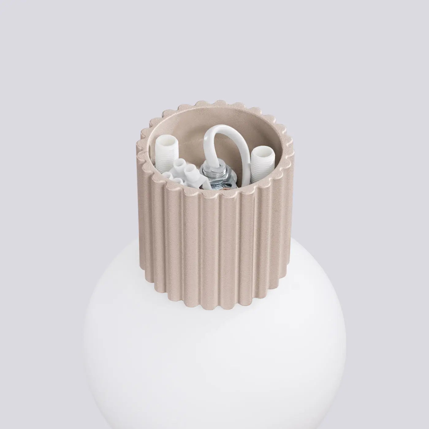 Applique murale LED taupe globe opalin acrylique — vue 5