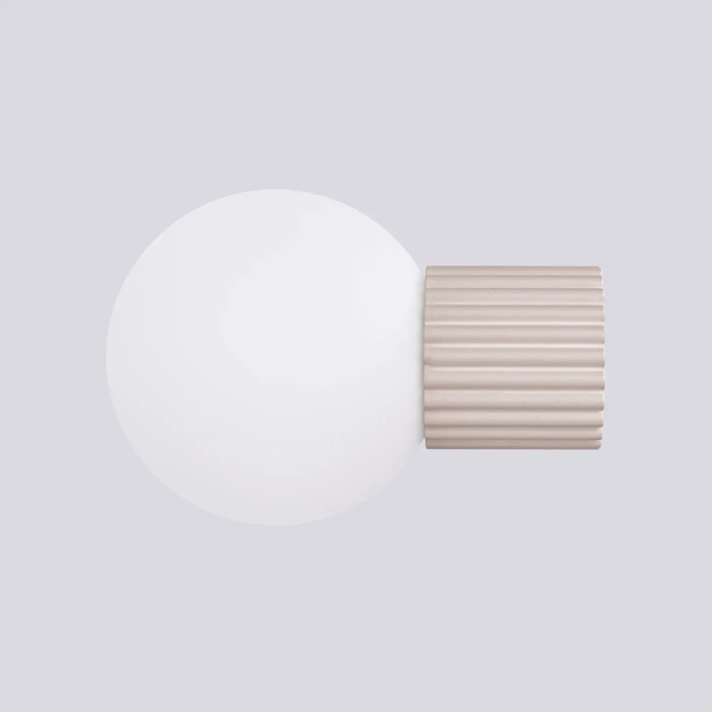 Applique murale LED taupe globe opalin acrylique — vue 7