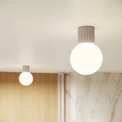 Applique murale LED taupe globe opalin acrylique — vue 9