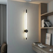 Applique murale LED tube long doré ou noir dimmable — vue 5