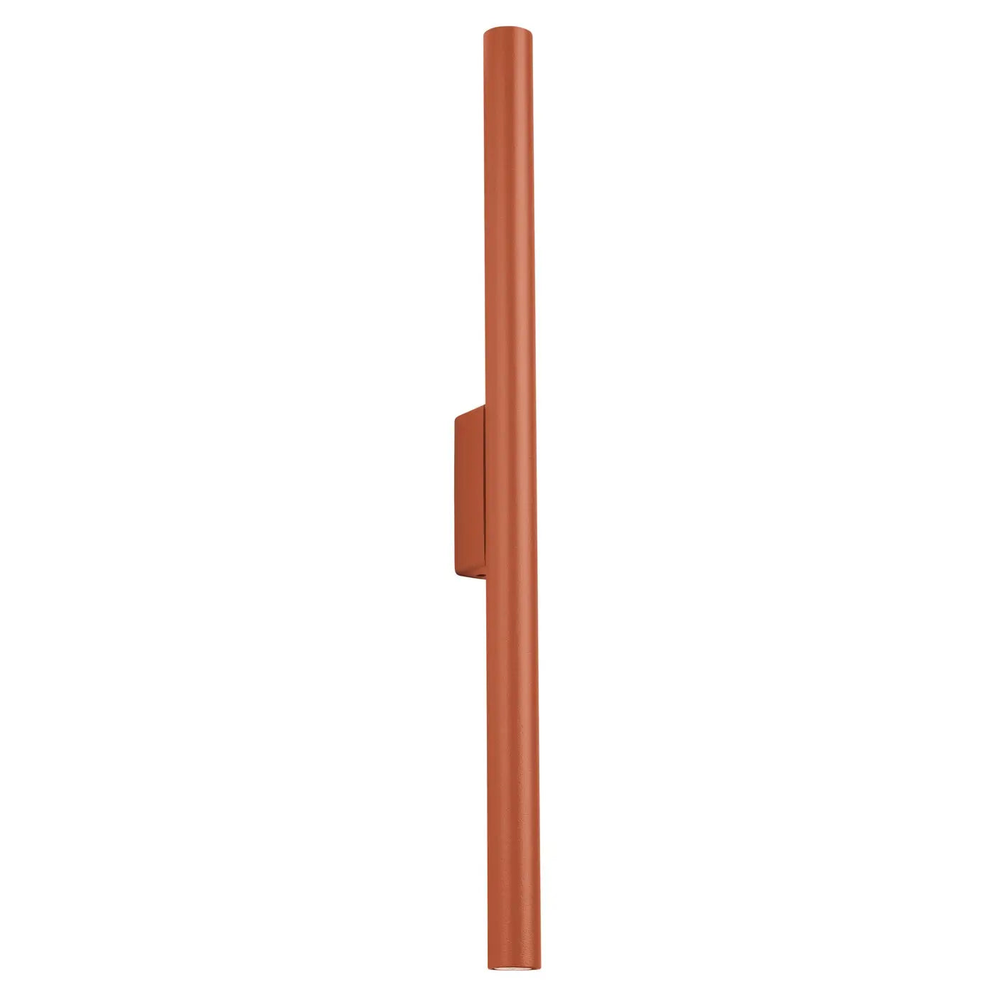 Applique murale LED tubulaire aluminium rouge ocre — vue 3