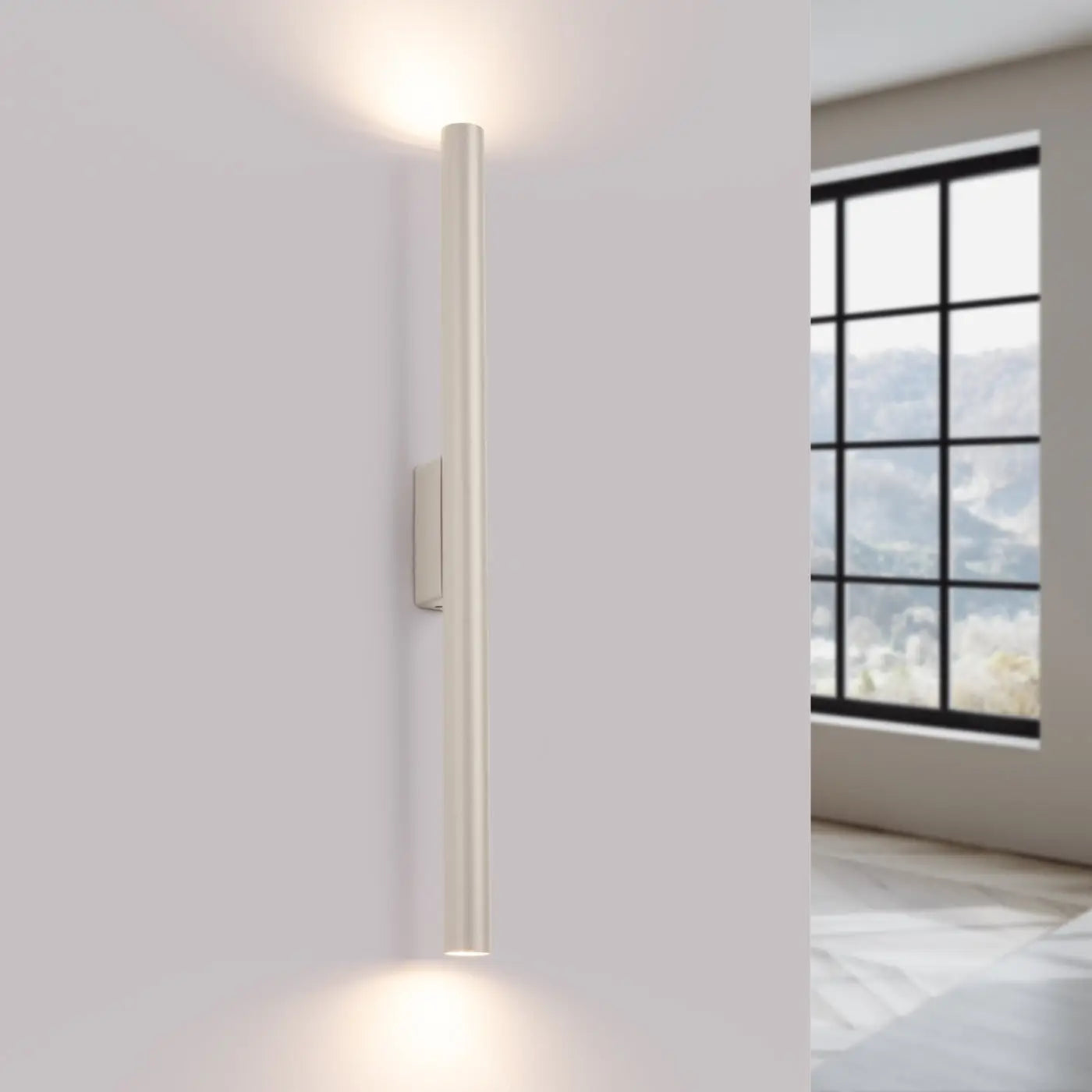 Applique murale LED tubulaire beige 2 lumières — vue 1