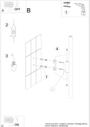 Applique murale LED tubulaire beige 2 lumières — vue 8