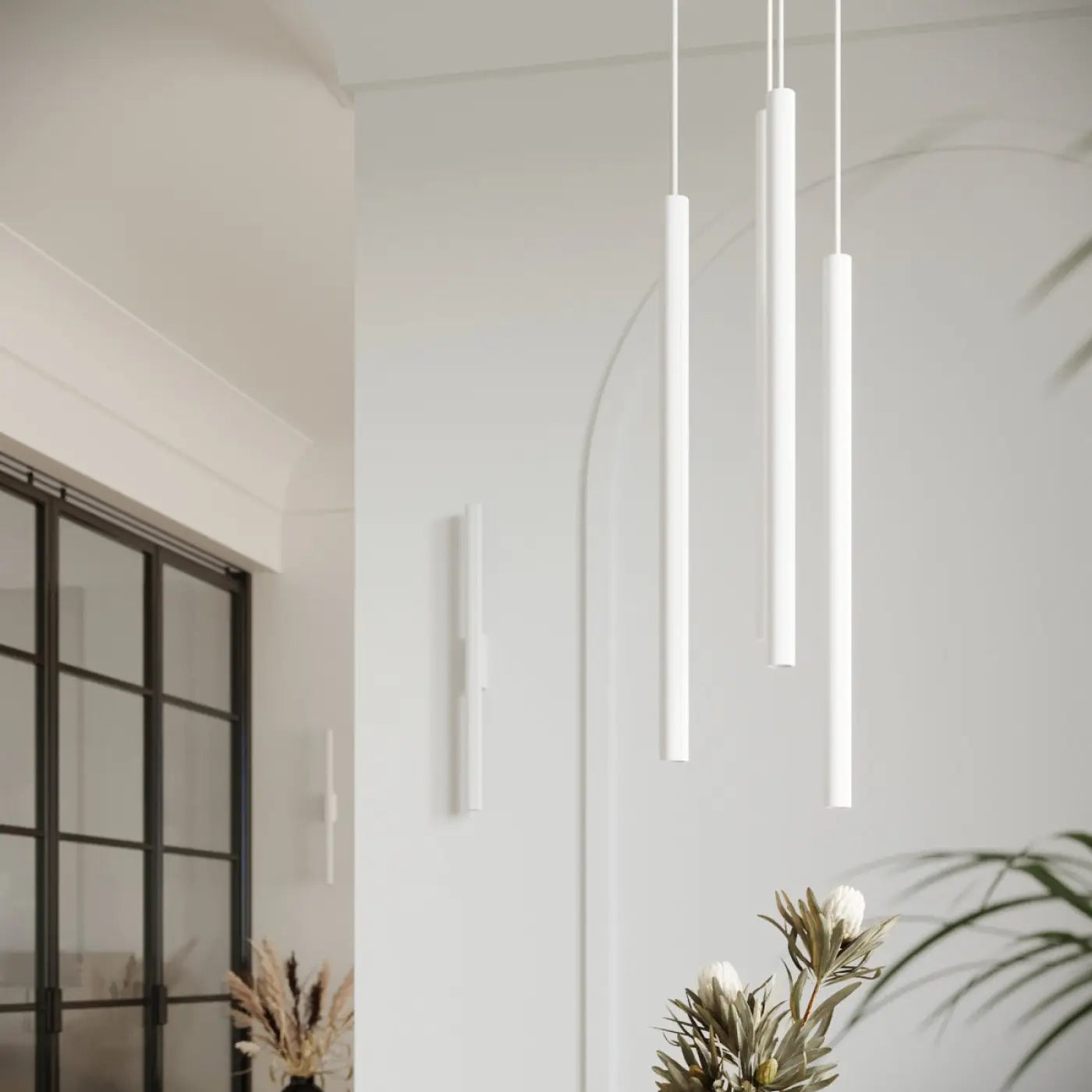 Applique murale LED tubulaire blanche 2 lumières — vue 7