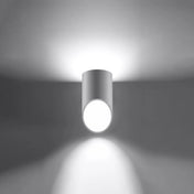 Applique murale LED tubulaire blanche aluminium — vue 1