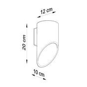 Applique murale LED tubulaire blanche aluminium — vue 7