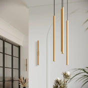 Applique murale LED tubulaire dorée 2 lumières — vue 7