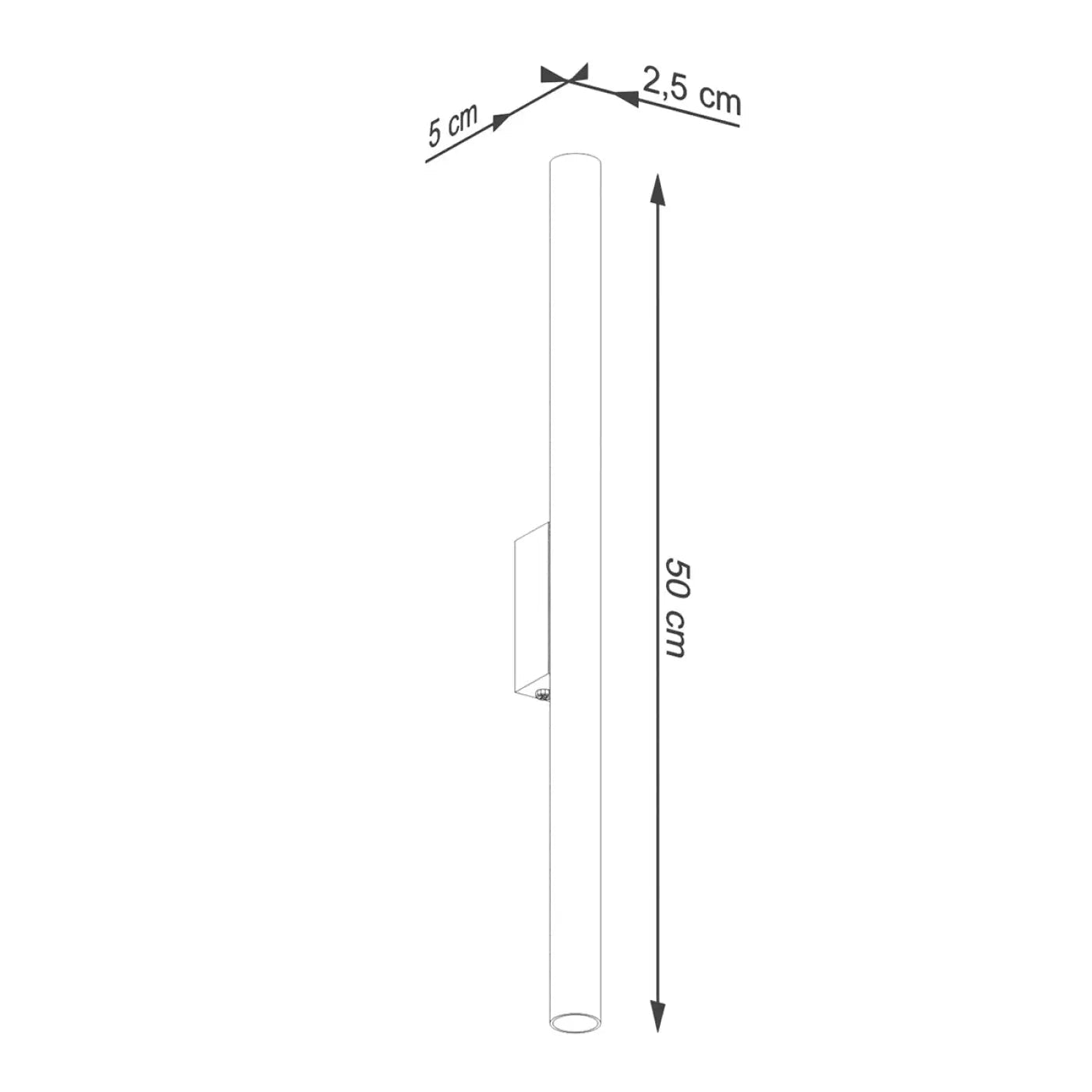 Applique murale LED tubulaire dorée 2 lumières — vue 8